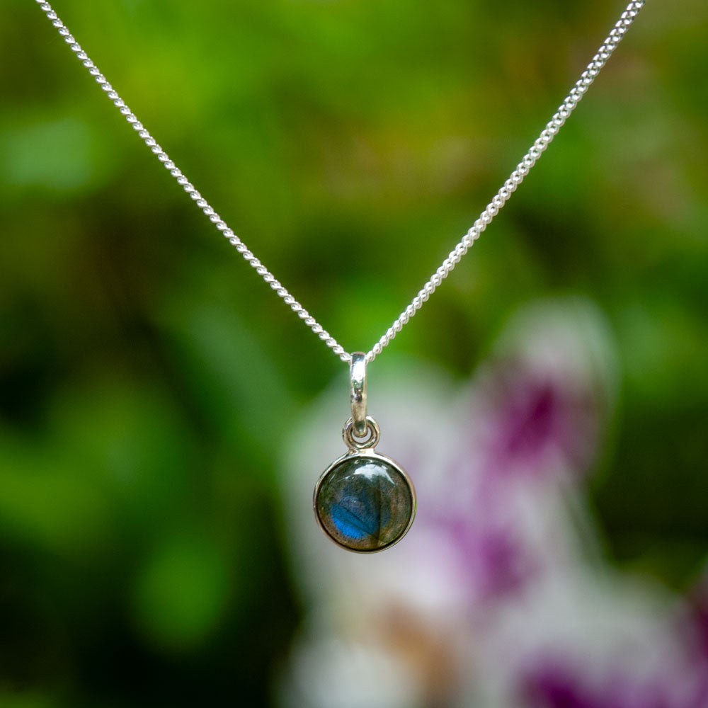 Labradoriet Ketting - 925 Sterling Zilver - Echte edelsteen - Nikkelvrij