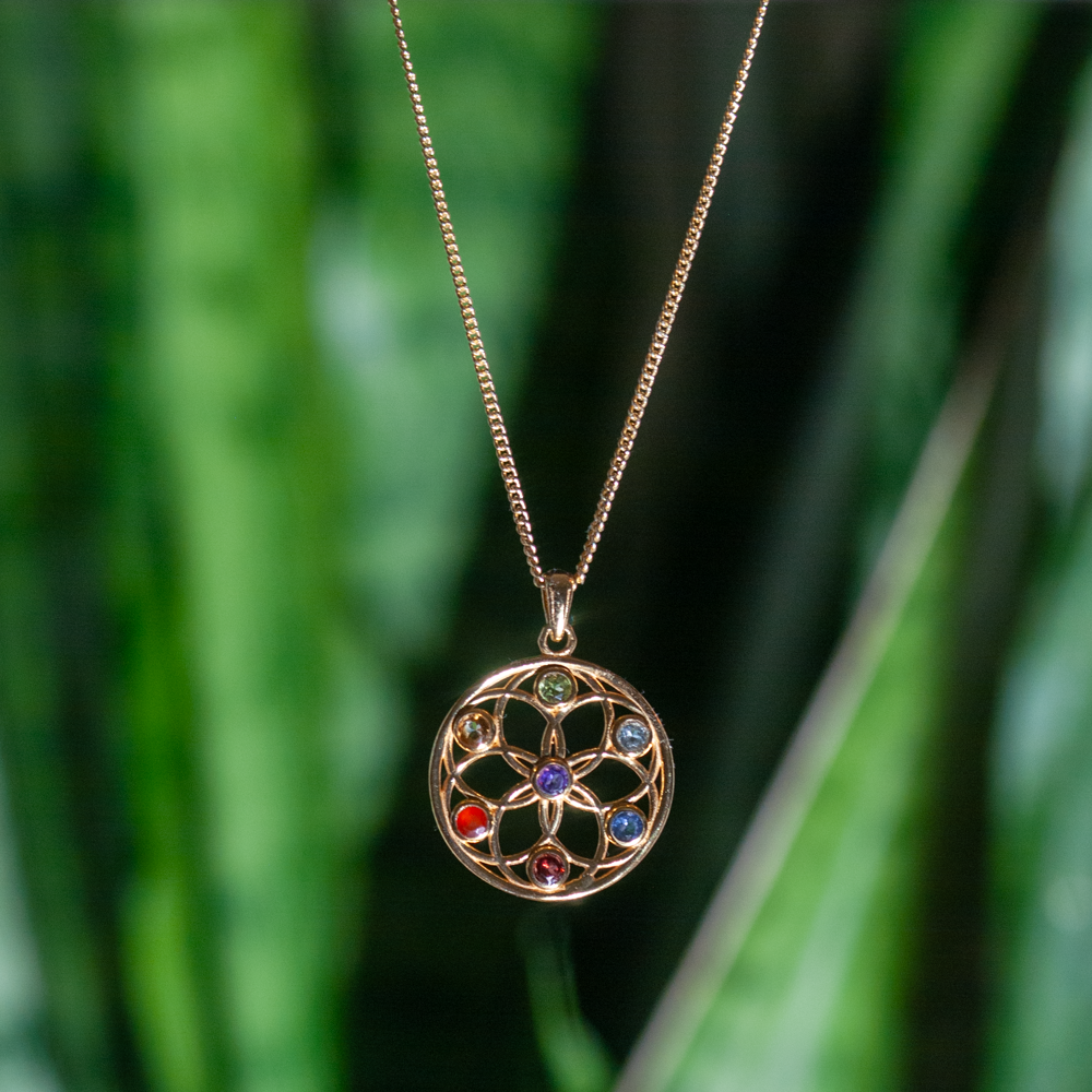 Zenvya - Chakra Ketting - 925 zilver - Gold Plated