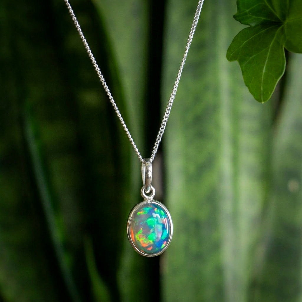 Zenvya - Ethiopisch Opaal Ketting - 925 zilver