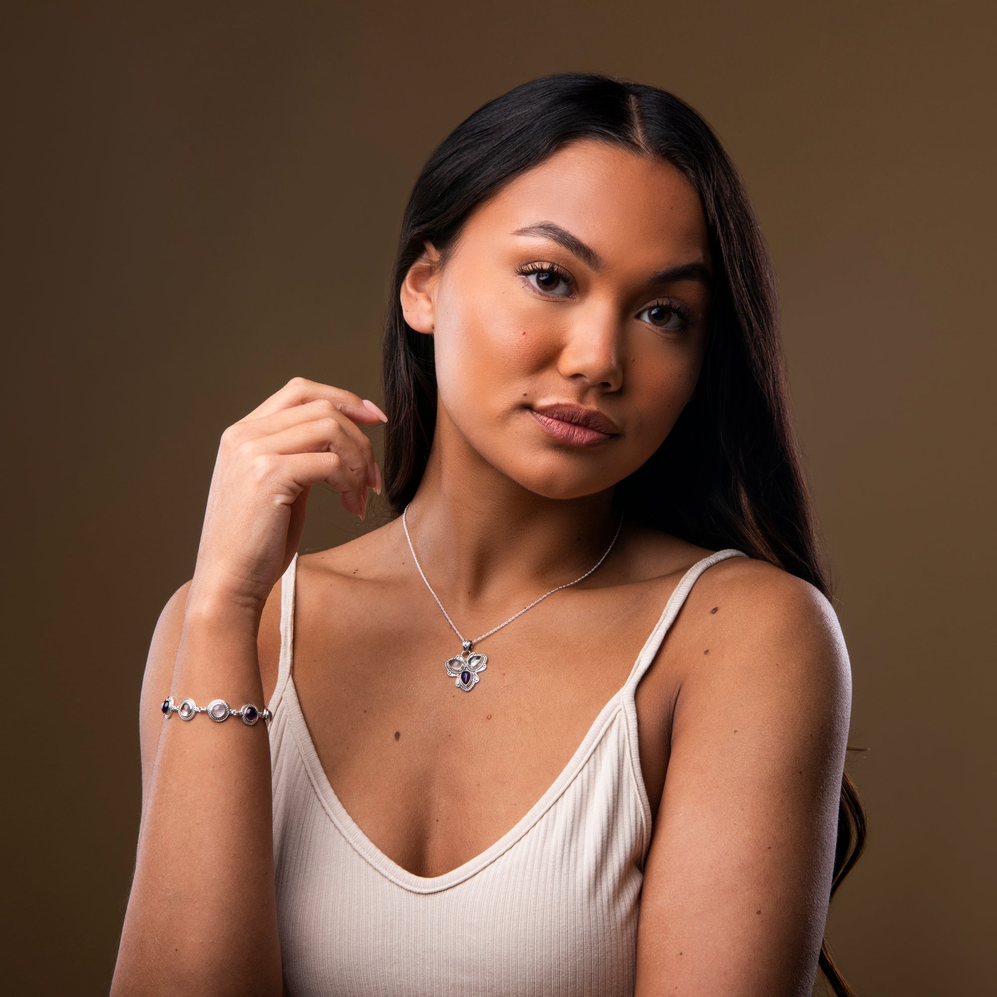 Zenvya - Gouden Driehoek Ketting - 925 zilver
