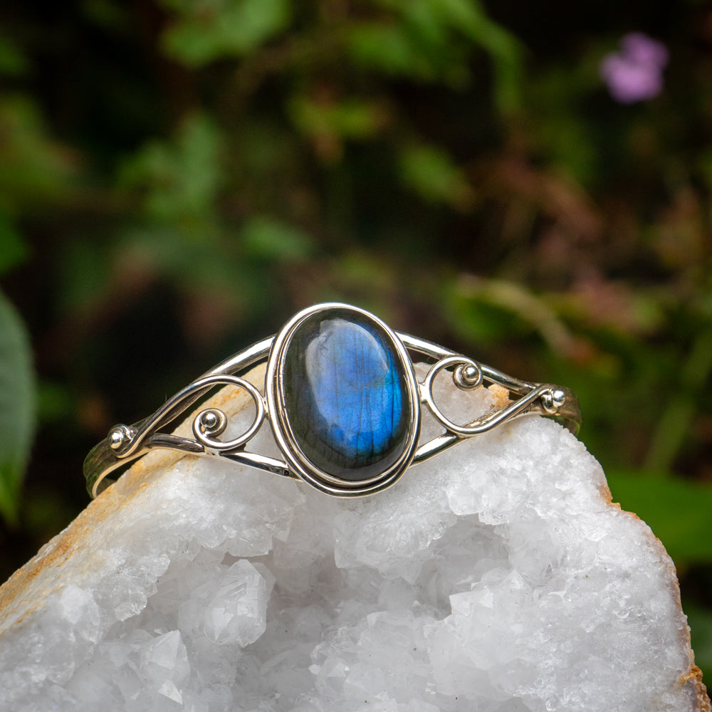 Labradorit-Armband – 925er Sterlingsilber – echter Edelstein – nickelfrei