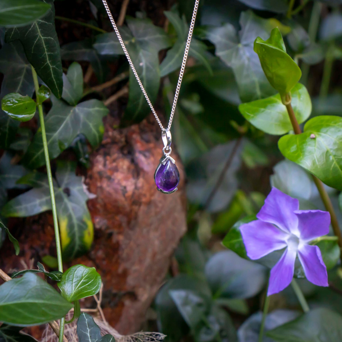 Amethyst Halskette Ravi - 925 Sterling Silber