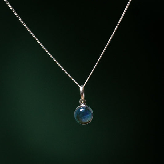 Labradorit Halskette Mini - 925 Sterling Silber