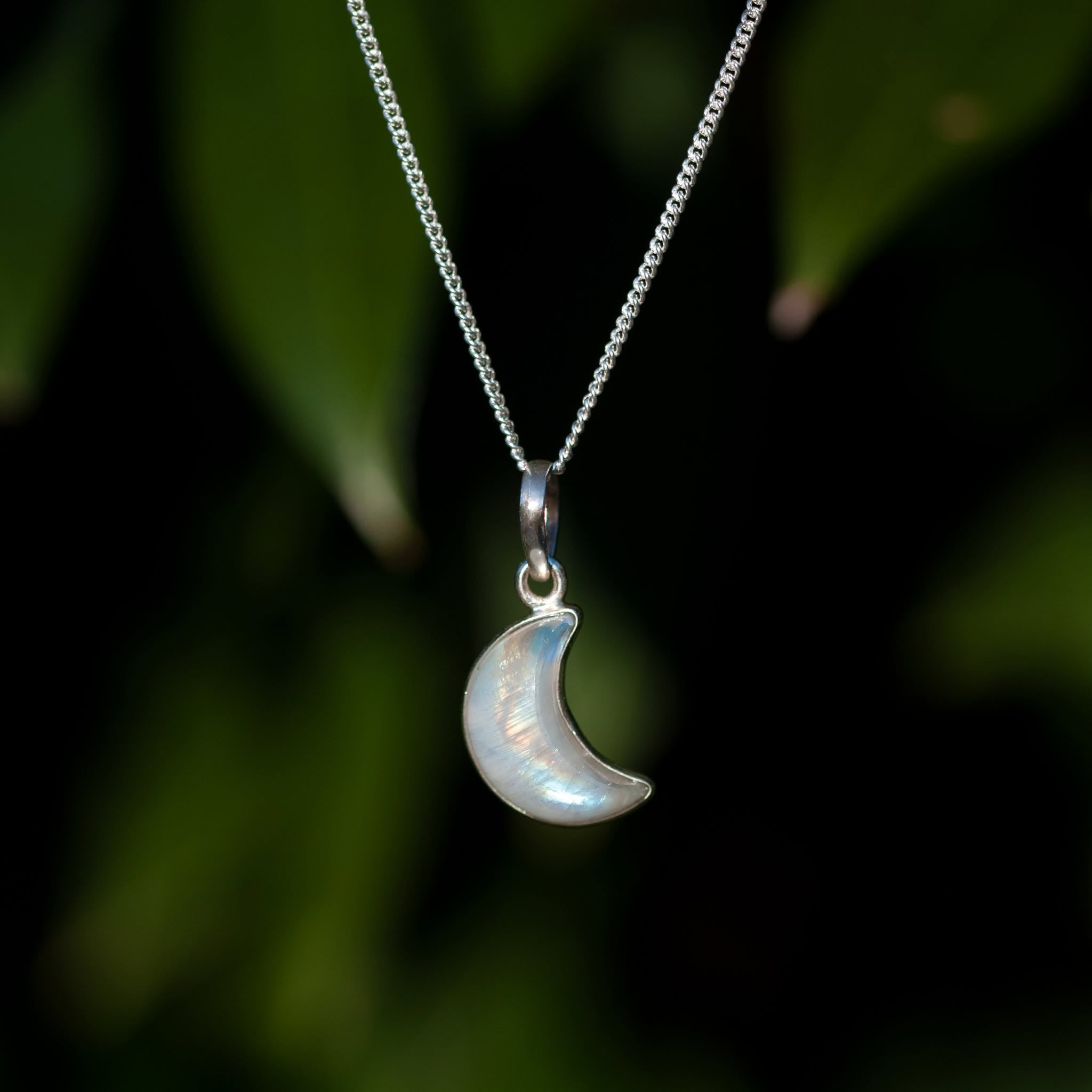 Zenvya - Regenboog Maansteen Ketting - 925 zilver