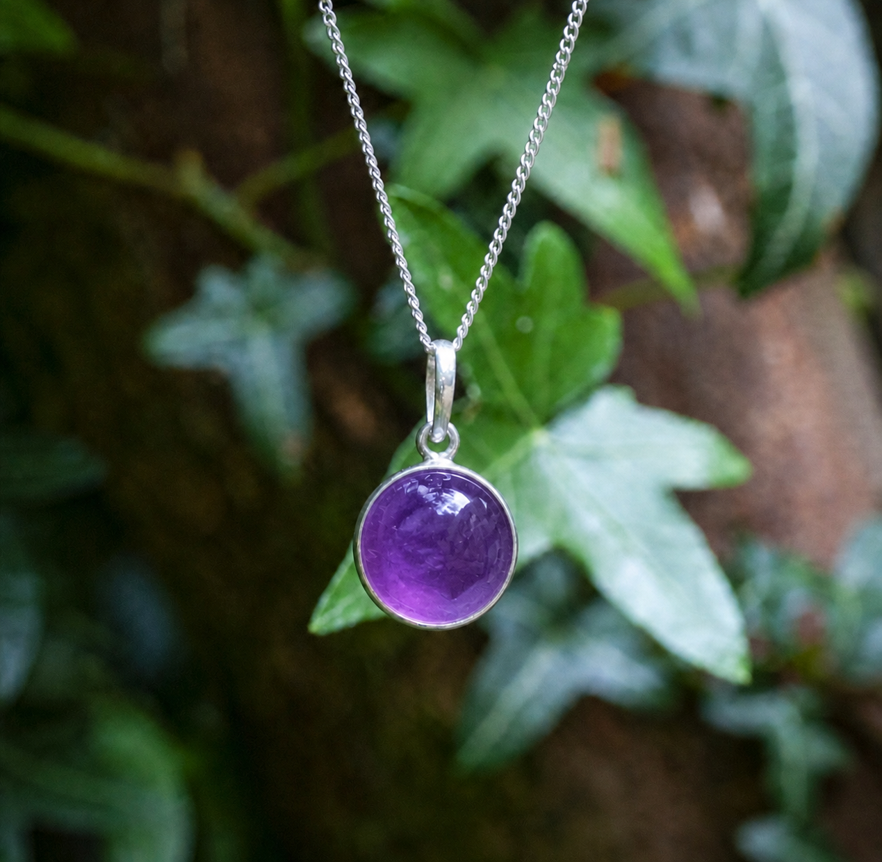 Zenvya - Amethist Ketting - 925 Sterling Zilver