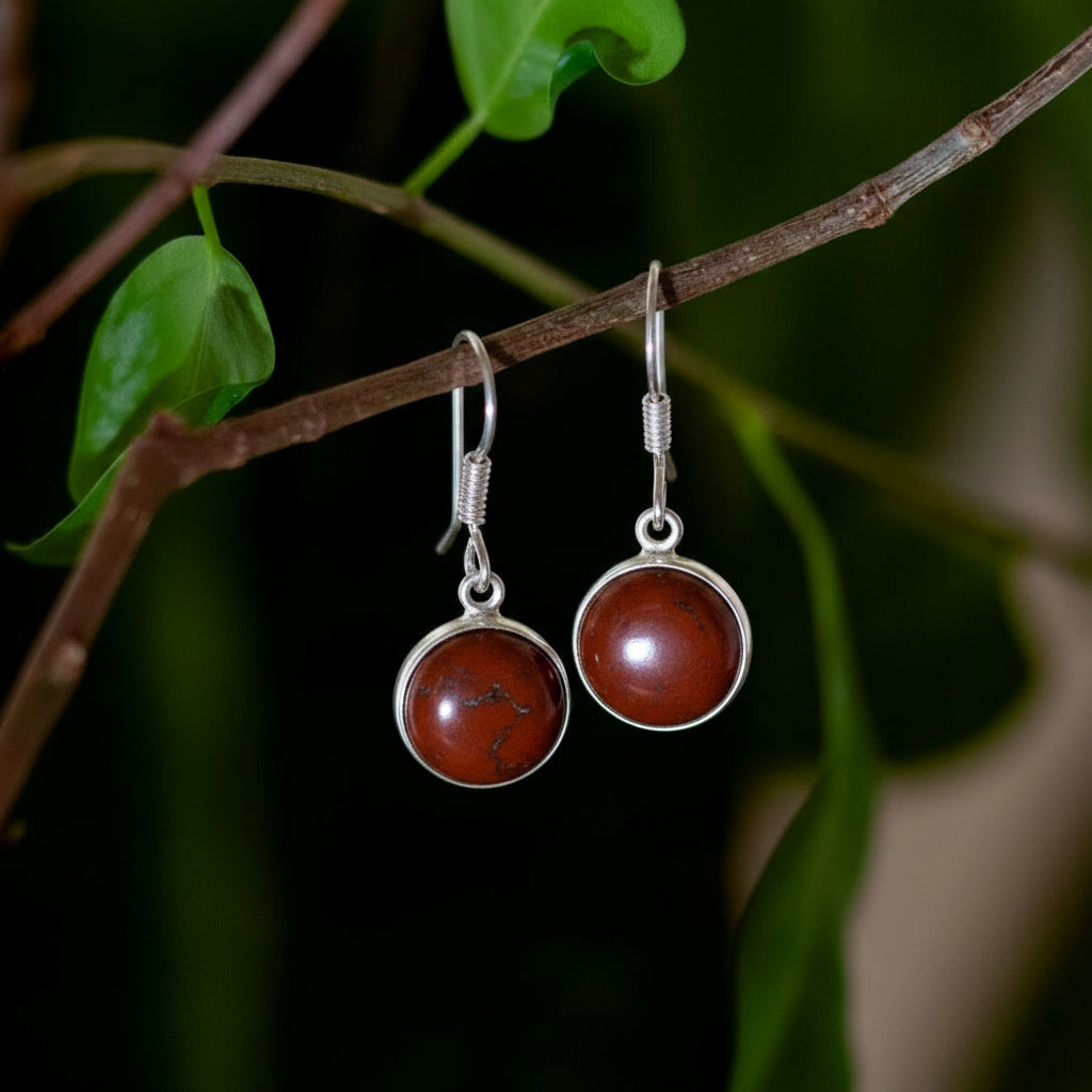 Zenvya - Jaspis Oorhangers - 925 zilver