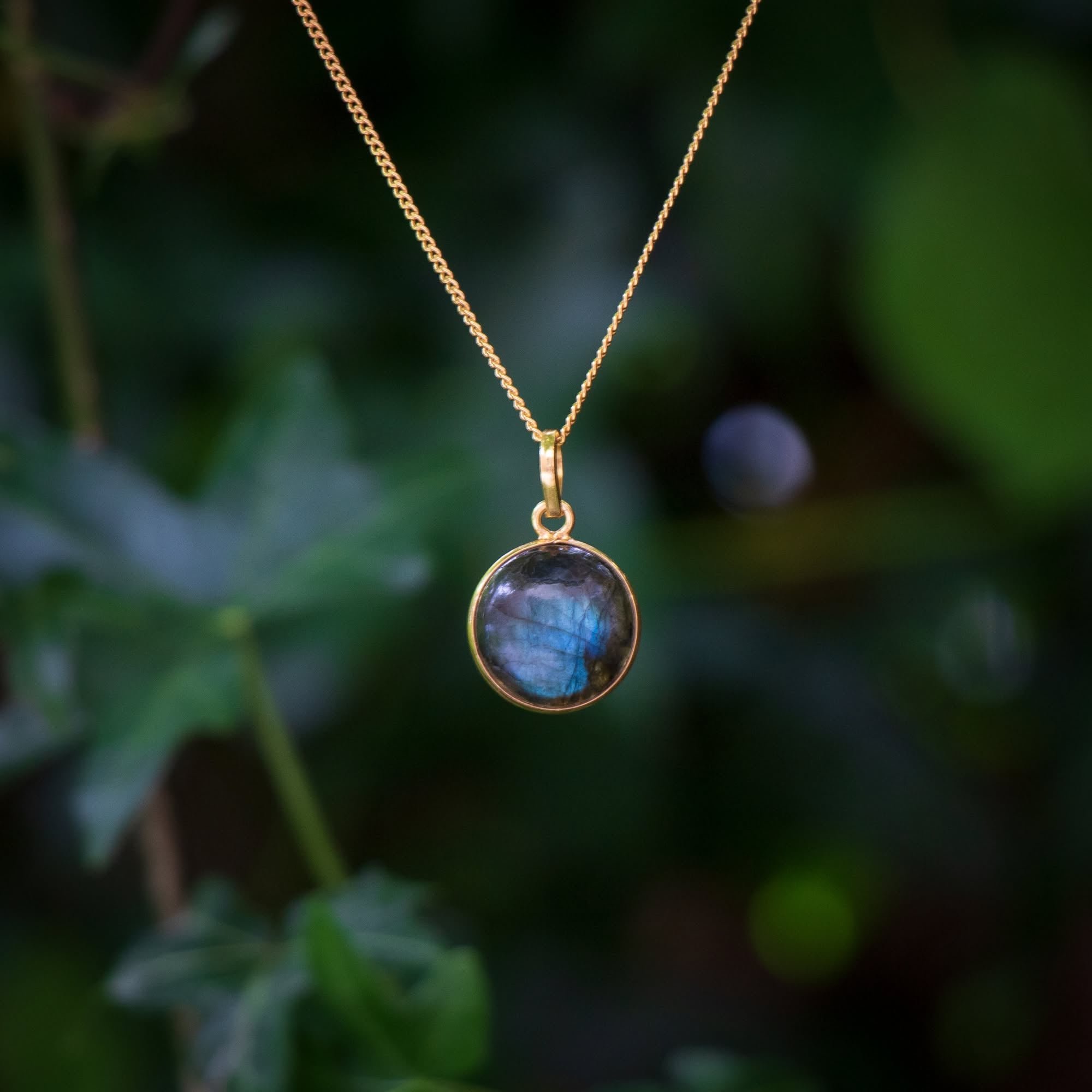 Zenvya - Labradoriet Ketting - 925 Sterling Zilver - Gold Plated