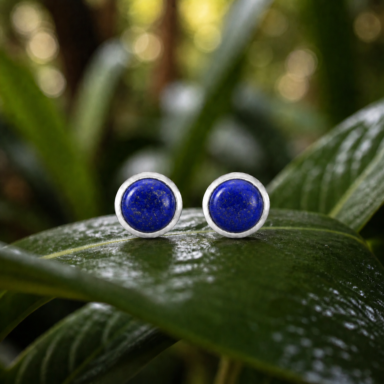 Zenvya - Lapis Oorknopjes - 925 zilver
