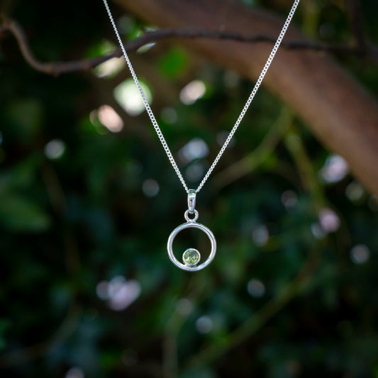 Peridot Halskette - 925 Sterling Silber